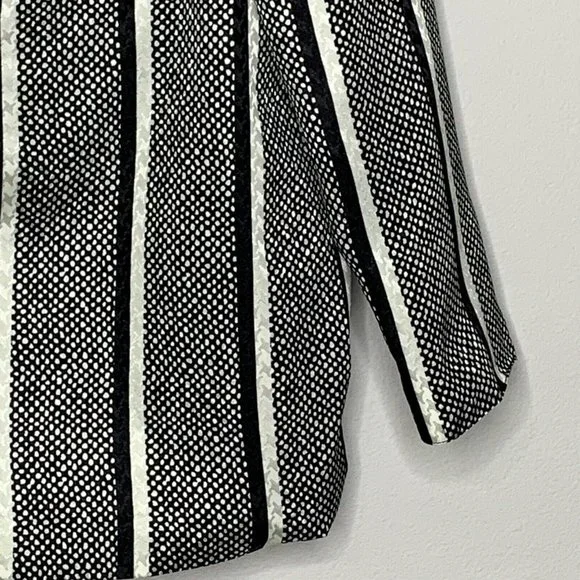 DA-Rue of Calif Petite Blazer Jacket Womans 12P Black & White Partnered Vtg 80s - Picture 4 of 8